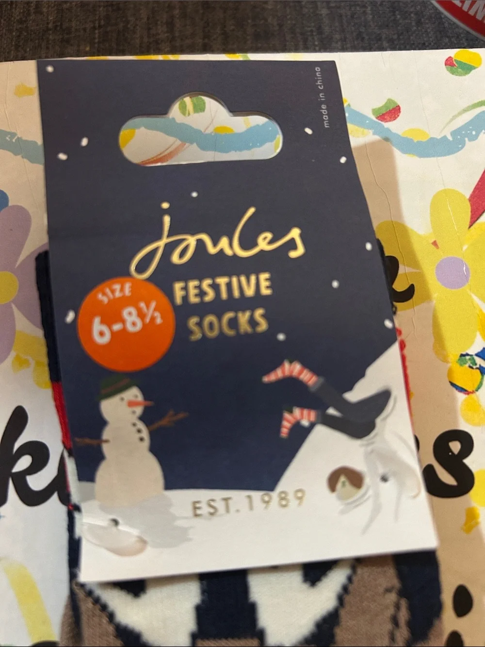 Joules Reindeer Festive Socks